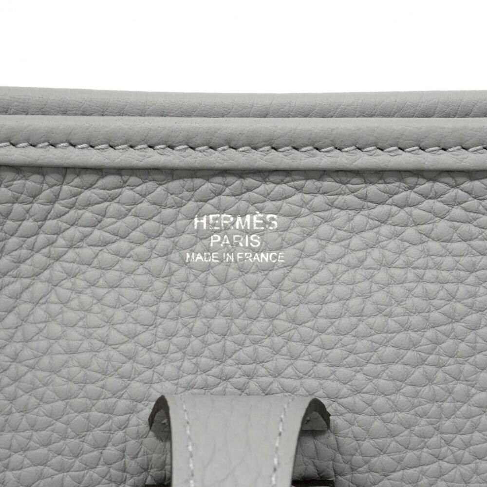 Hermes Evelyne 3PM Shoulder Bag, Taurillon Clemence Leather, Gris Pantin, K S... - Picture 5 of 9